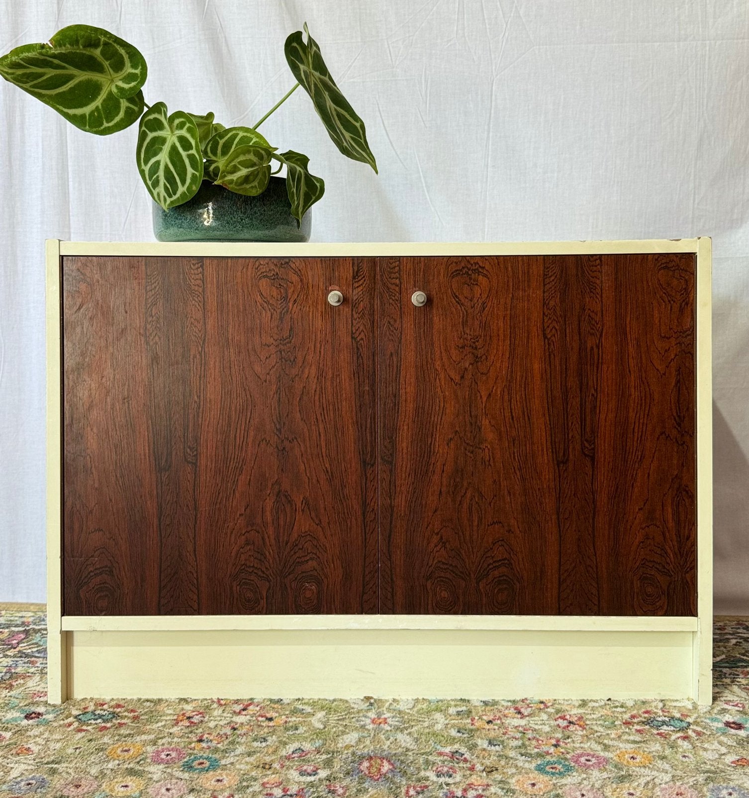 Vintage TV-meubel Kastje Jaren ’60’70 Palissander, Ophalen, Space age teak retro brocant, 50 tot 100 cm, Zo goed als nieuw