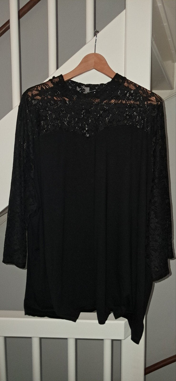 Ulla Popken zeart shirt met kant maat 5456, Ophalen of Verzenden, Nieuw, Shirt of Top