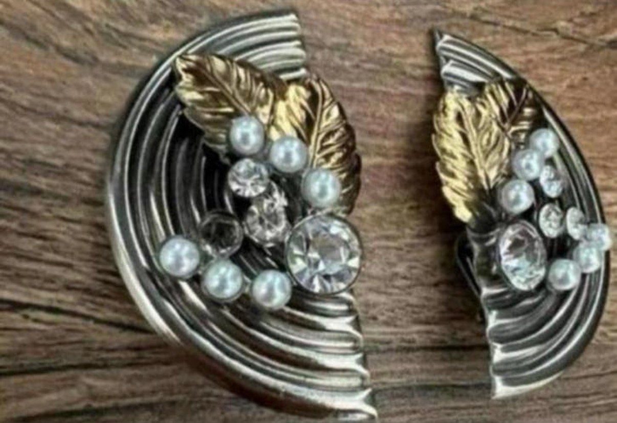 Prachtige art deco vintage oorbellen, Ophalen of Verzenden, Zo goed als nieuw, Overige materialen