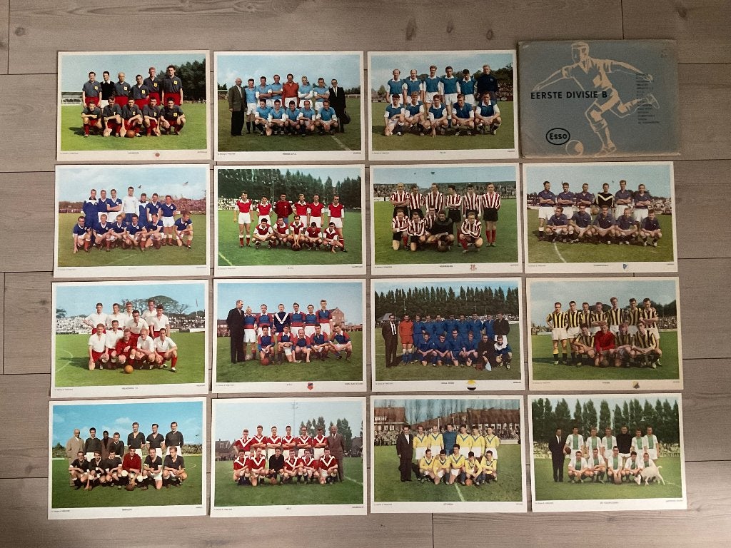 Esso Voetbalplaten Eerste Divisie B 1958/1959 ... 15 stuks, Verzamelen, Ophalen, Gebruikt, Overige binnenlandse clubs, Poster, Plaatje of Sticker