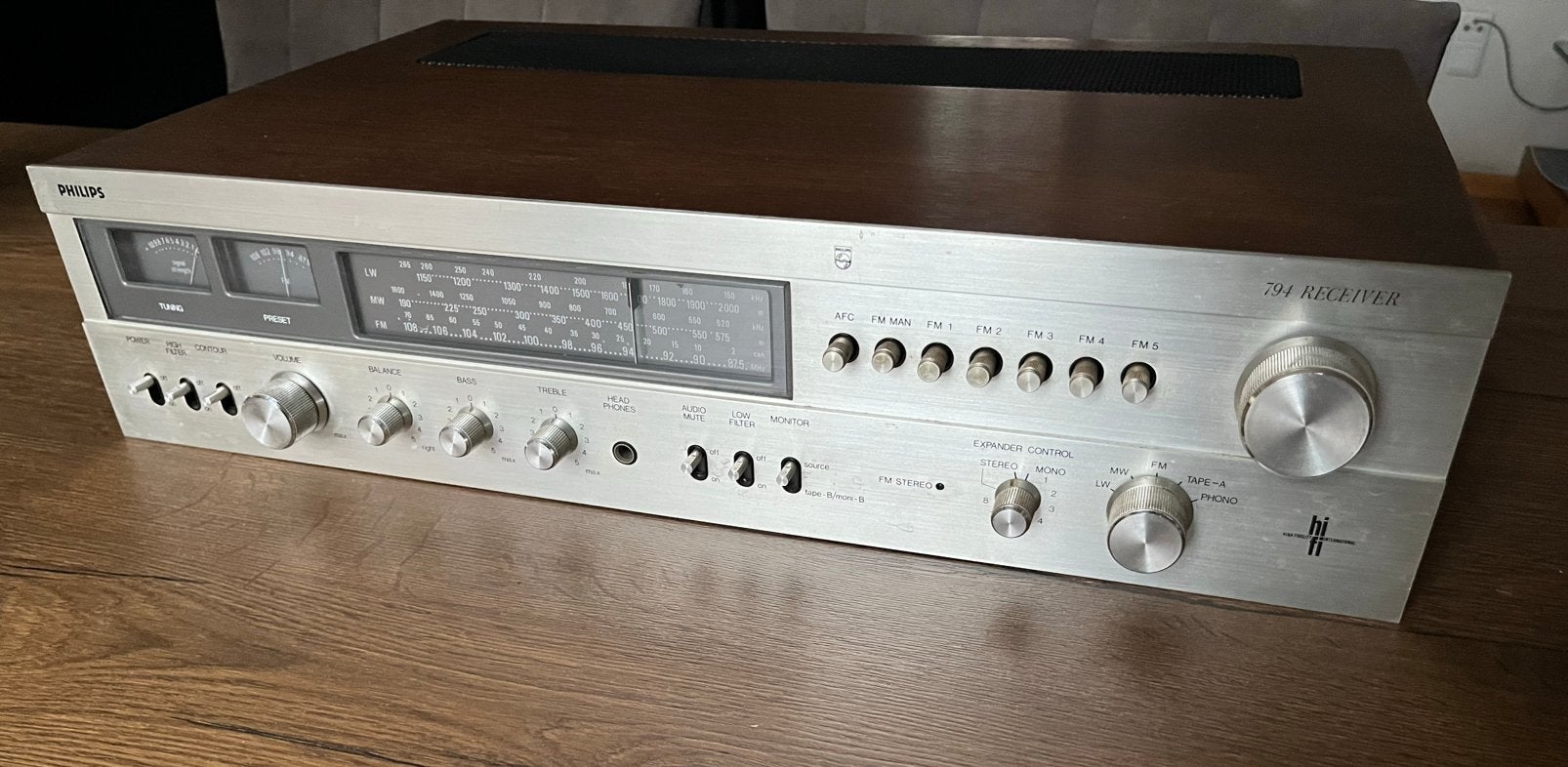 Philips 794 receiver, Ophalen, Minder dan 60 watt, Overige merken