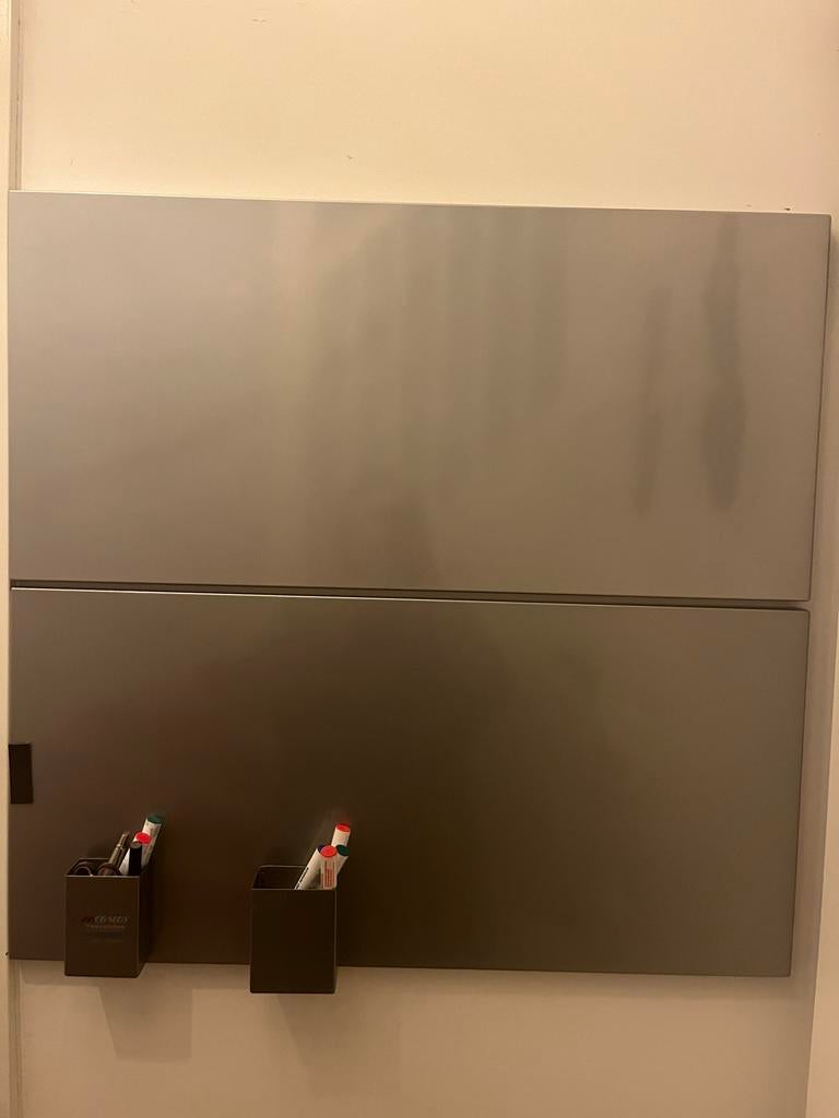 Magneetborden 2x grijs, Ophalen, Gebruikt, Magneetbord