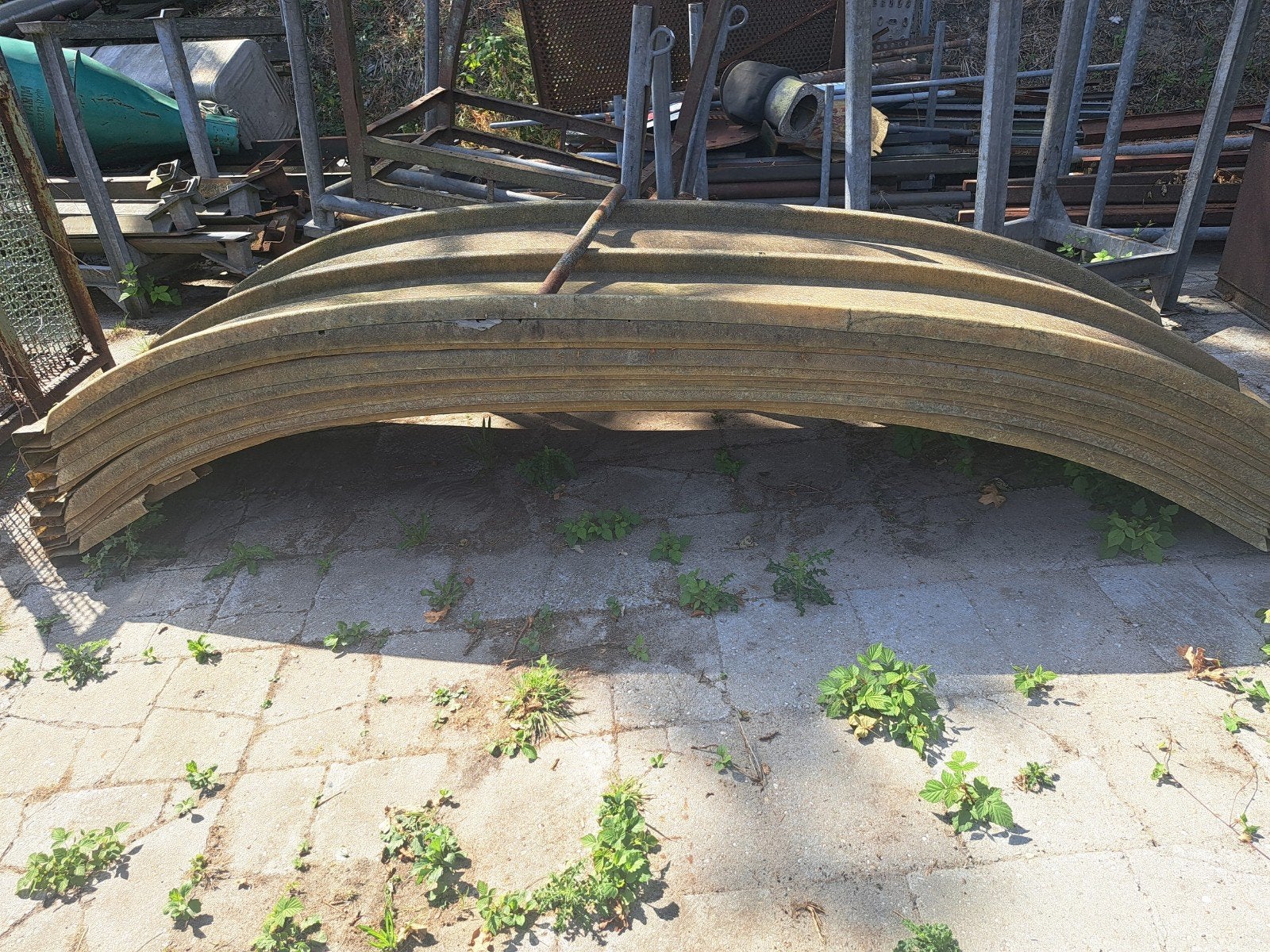 Gebruikte dakplaten van kunststof 1,2x3 m., Doe-het-zelf en Verbouw, Dakpannen en Dakbedekking, Kunststof, Gebruikt, Overige kleuren