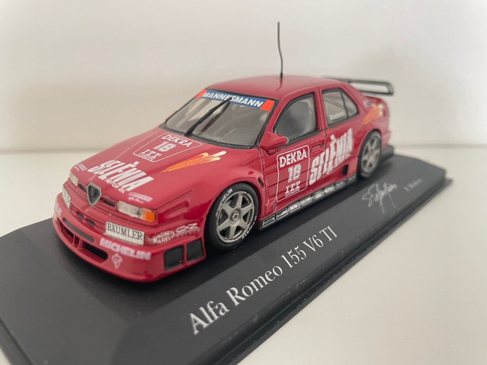 Minichamps Alfa Romeo 155 V6 TI, Ophalen of Verzenden, Zo goed als nieuw, Auto, MiniChamps