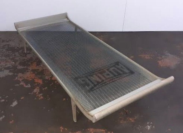 Auping Cleopatra bedframe - grijs, Huis en Inrichting, Slaapkamer | Bedden, Ophalen, Gebruikt, 90 cm, Eenpersoons