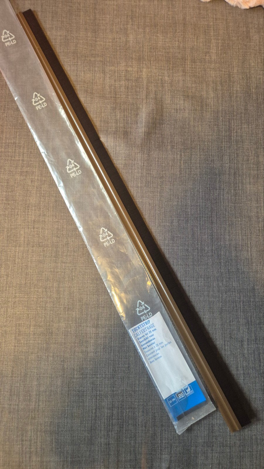 Tochtstrip Calfeutrage 93 cm met borstel, Ophalen, Minder dan 80 cm, Binnendeur, Minder dan 200 cm