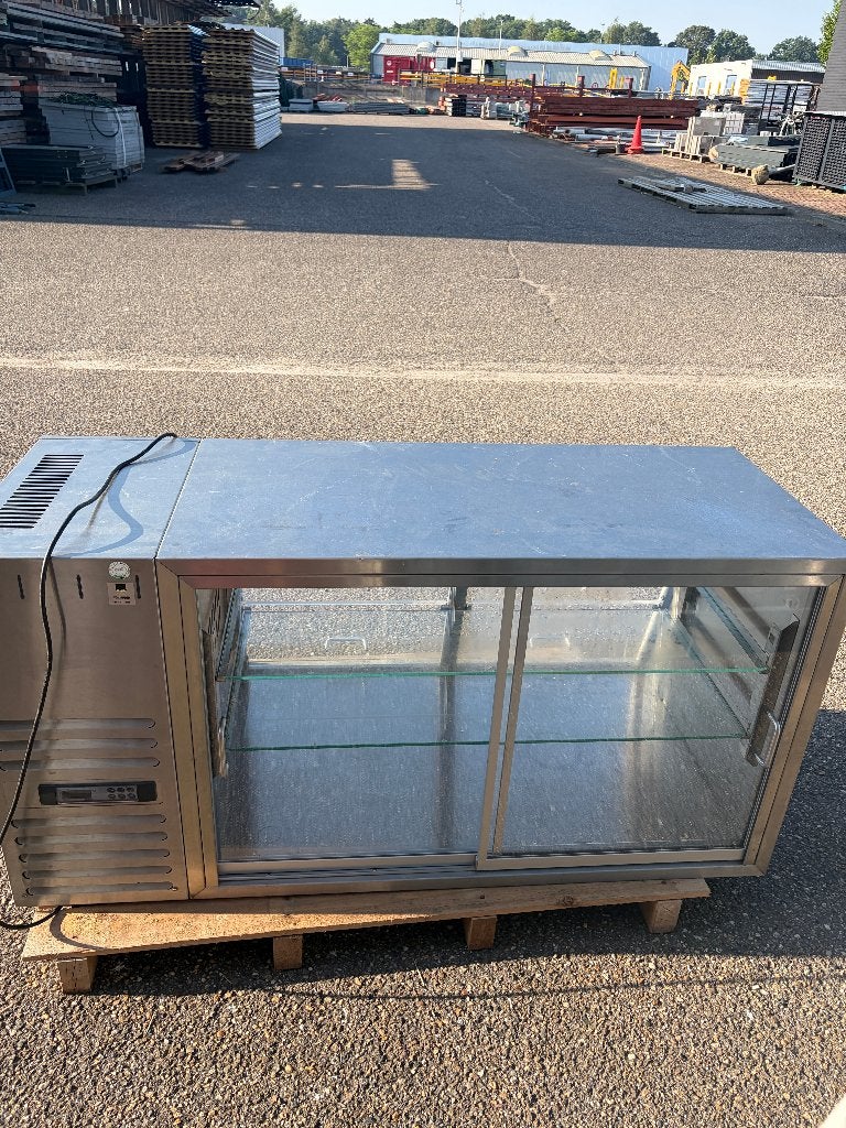 Koelvitrine vitrine RVS 140x70x70 cm ( 359 ), Zakelijke goederen, Horeca | Keukenapparatuur, Ophalen, Gebruikt, Koelen en Vriezen
