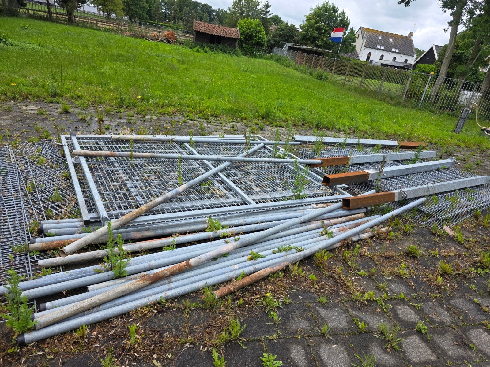 Heras hekwerk +- 50 meter, Ophalen