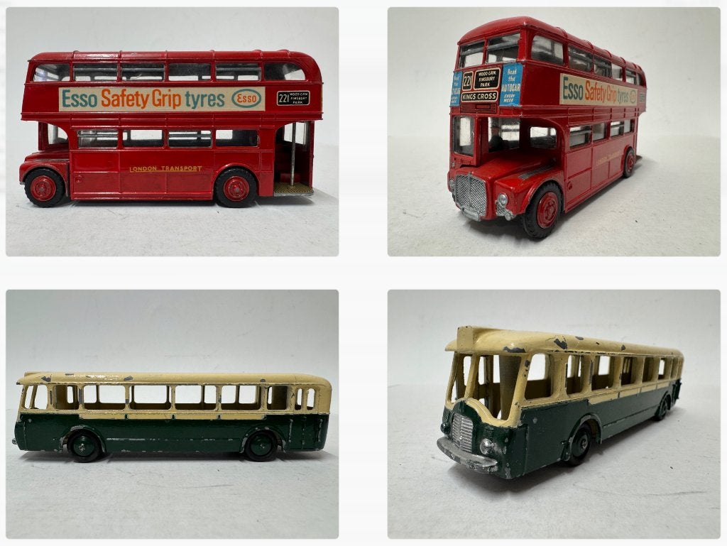 Dinky Toys Panhard Autobus Parisien Routemaster Dubbeldekker, Ophalen of Verzenden, Gebruikt, Bus of Vrachtwagen, Dinky Toys