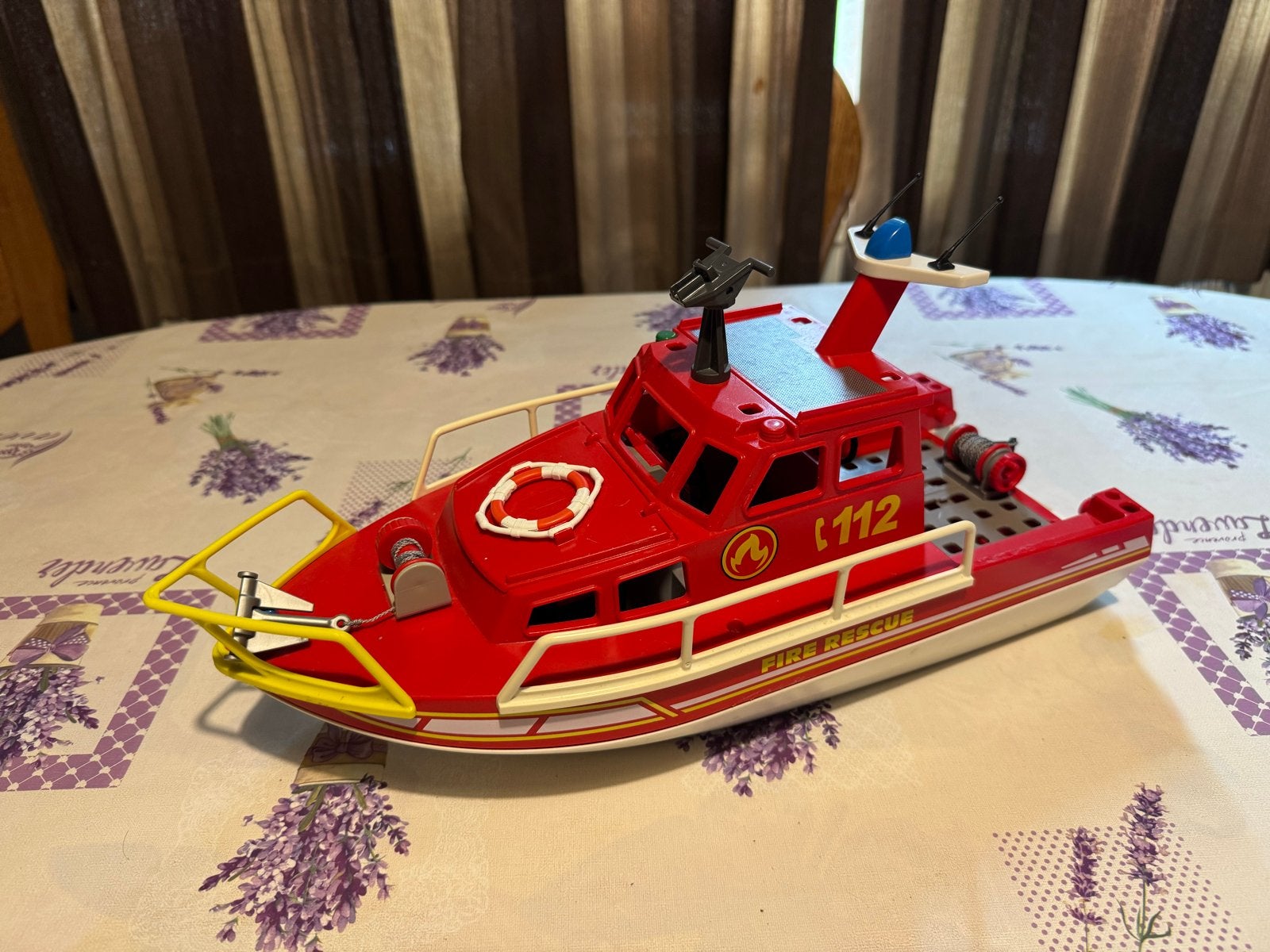 Playmobil brandweerboot - Zo goed als nieuw, Ophalen of Verzenden, Zo goed als nieuw, Complete set, Boot/Schip
