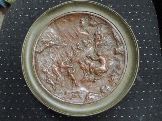 19e eeuws italiaanse grand tour bronzen centrepiece, Antiek en Kunst, Antiek | Koper en Brons, Ophalen of Verzenden, Brons