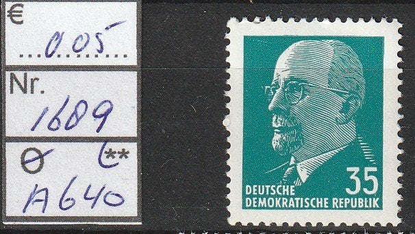 DDR Ulbricht Michel 1689 Nr.A640p, Verzenden, DDR, Postfris