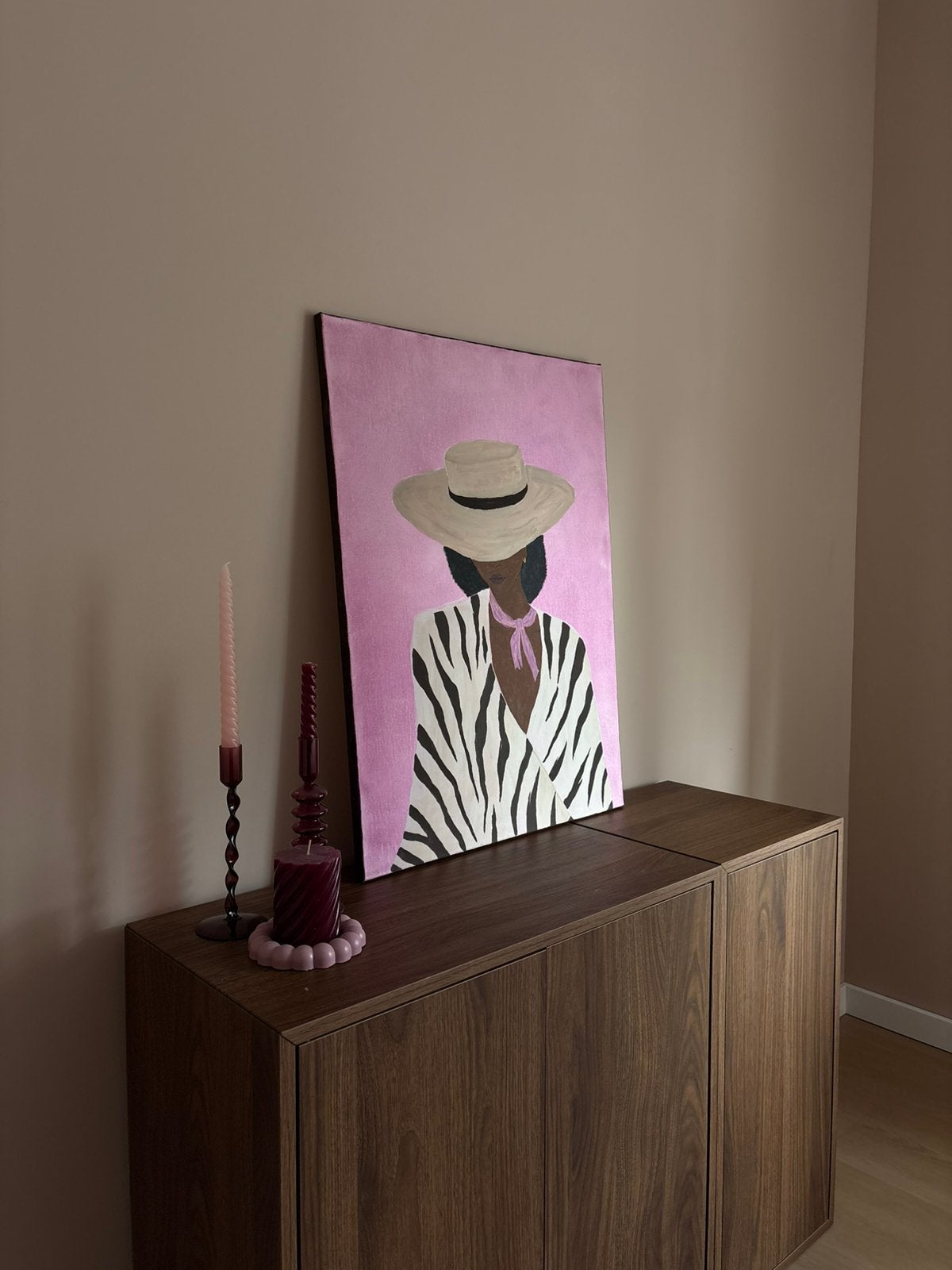 Schilderij cowboy zebra, Ophalen of Verzenden