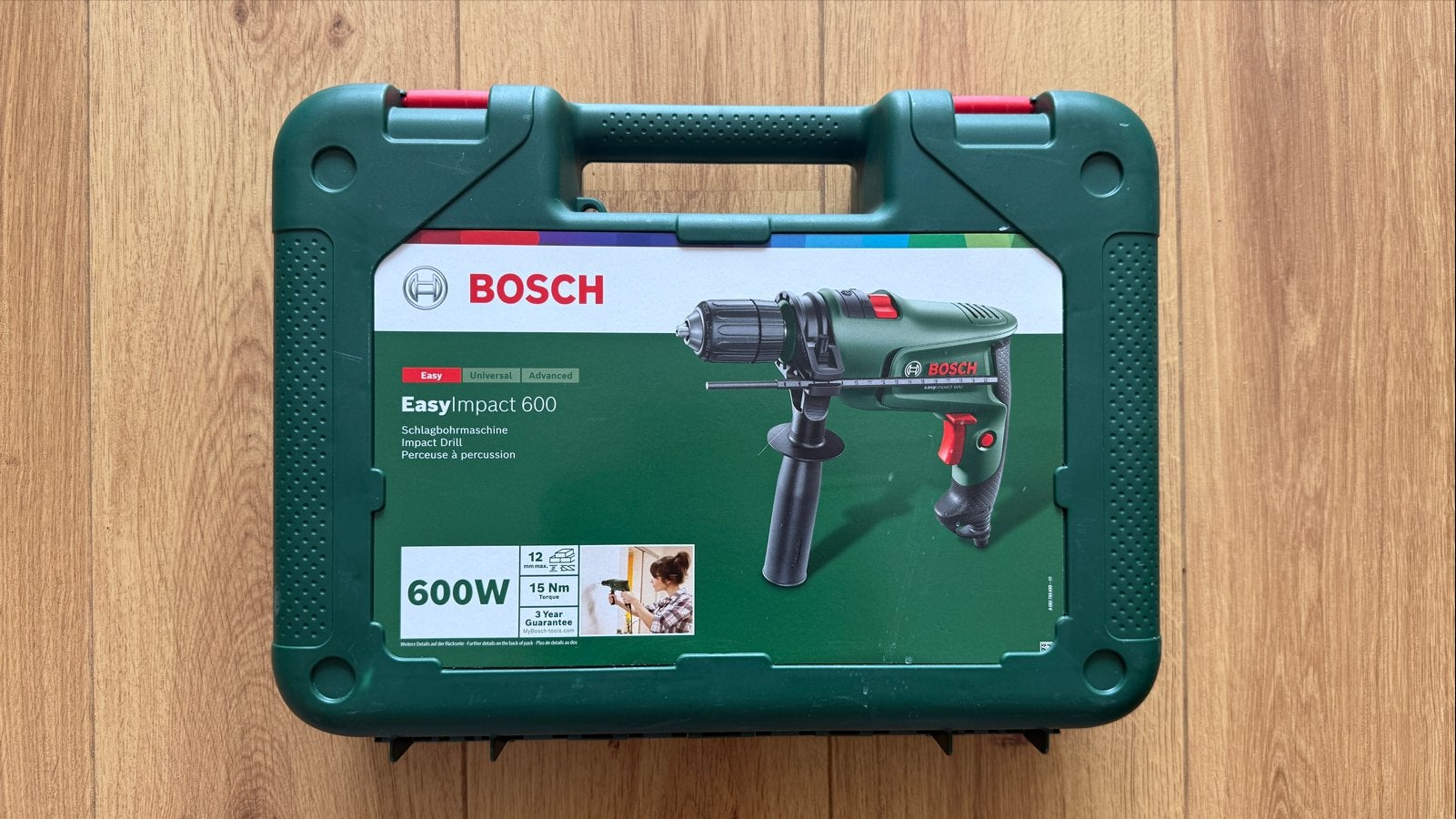 Bosch EasyImpact 600 Boormachine, Boormachine, 600 watt of meer, Ophalen of Verzenden, Zo goed als nieuw