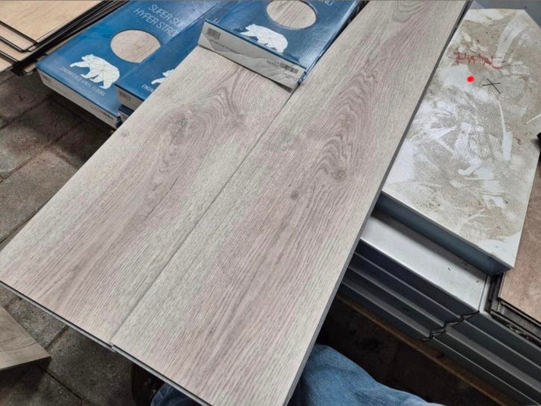 17m² click pvc houtlook 121x21cm, hele partij: €10,30pm²!, Ophalen, Nieuw, 10 tot 25 m², Overige typen