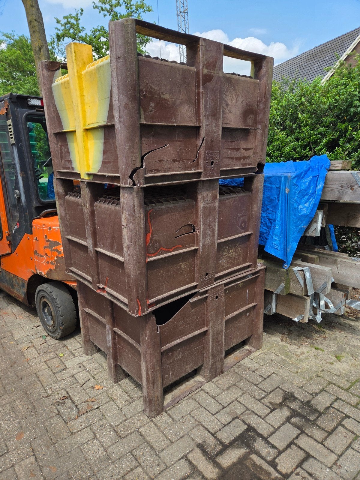 Oud ijzer bak dolav palletbox, Ophalen of Verzenden