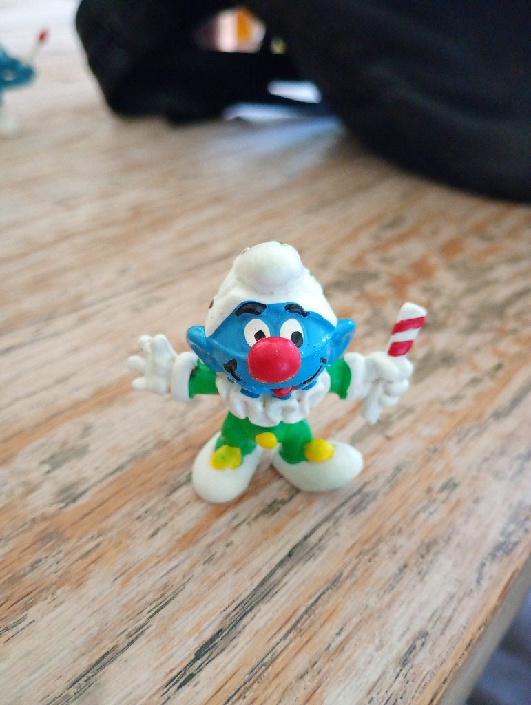 clown smurf peyo, Ophalen of Verzenden, Zo goed als nieuw, Overige Smurfen, Poppetje, Figuurtje of Knuffel