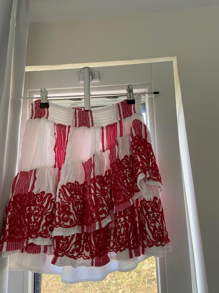 Alix rokje met blouse - Maat S, Ophalen of Verzenden, Gedragen, Maat 36 (S), Rood