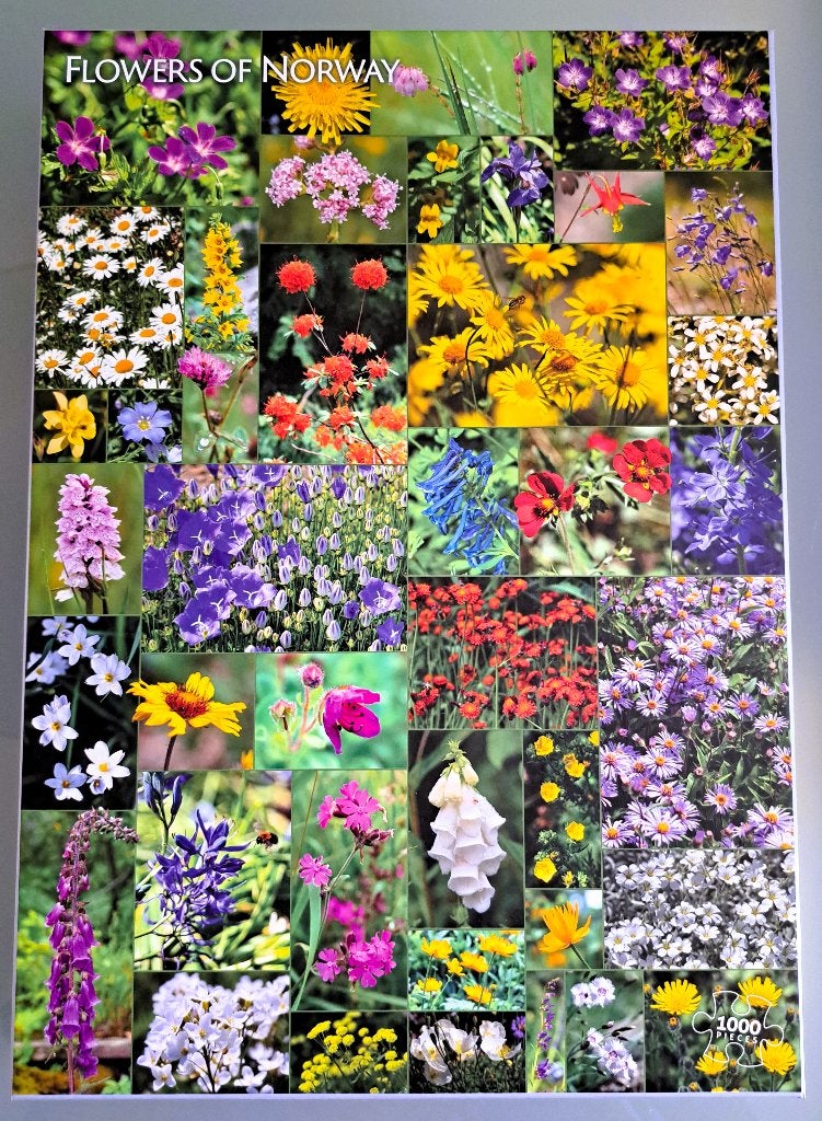 Norwegian Nature nr: 3 puzzel Flowers of Norway 1000 stukjes, Ophalen, 500 t/m 1500 stukjes, Gebruikt, Legpuzzel