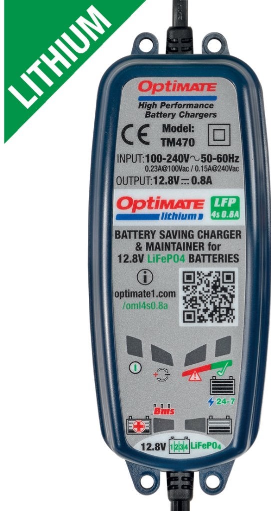Optimate Lithium TM470 druppellader 12V (Zonder klemmen), Ophalen of Verzenden, Zo goed als nieuw