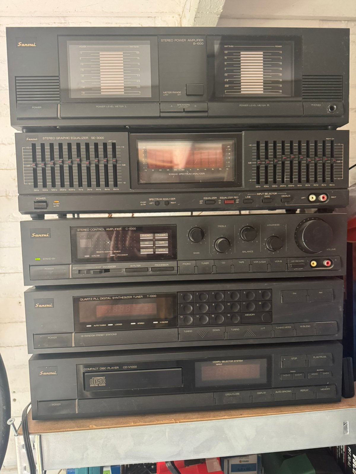 Vintage Audio: Sansui 1000-serie  + KEF 303 ( met AB), Gebruikt, Tuner of Radio, Losse componenten, Ophalen