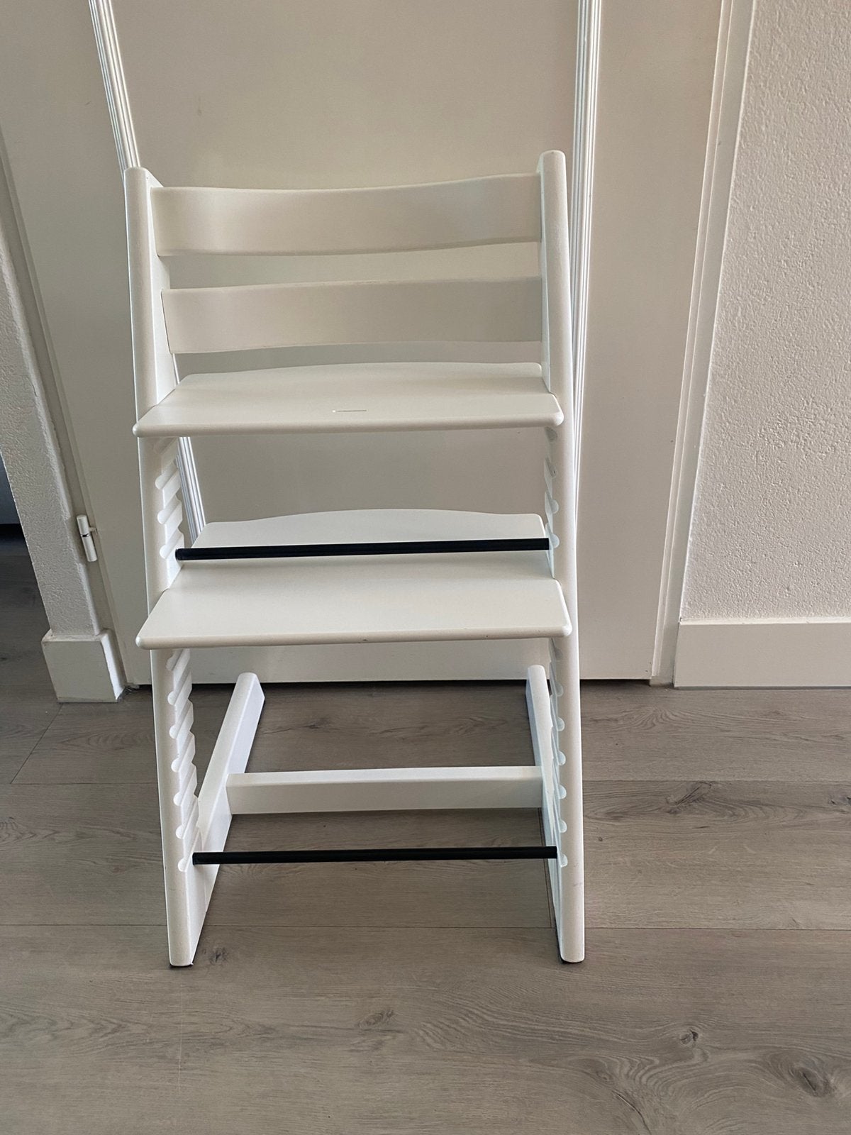 Stokke Tripp Trapp Stoel Wit Nieuw Model met Gliders, Ophalen, Gebruikt, Meegroeistoel