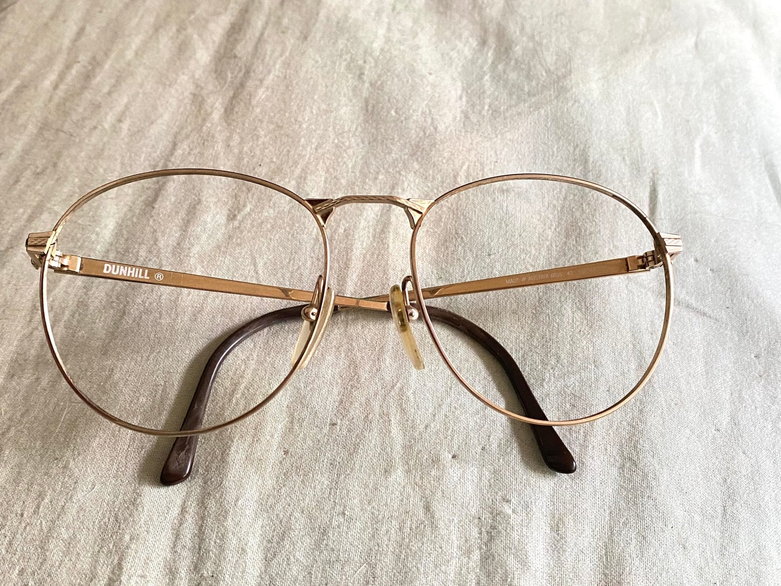 Vintage jaren 80 DUNHILL montuur. Model 6065. Zie foto’s., Overige merken, Overige kleuren, Ophalen of Verzenden, Zo goed als nieuw
