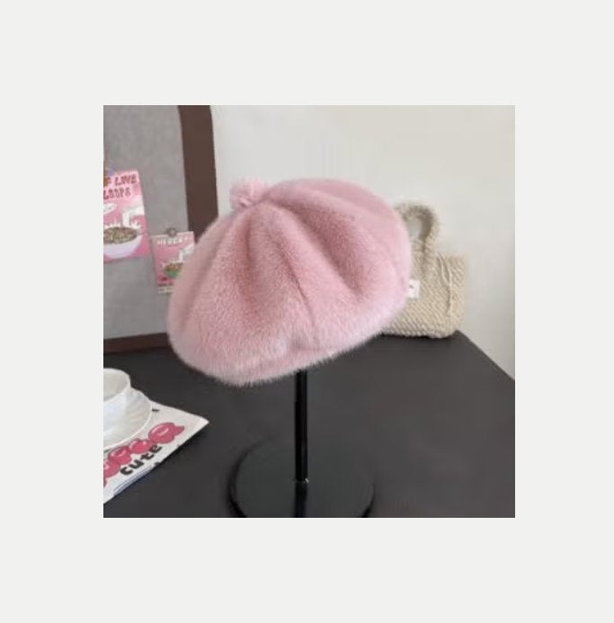 Prachtige dames baret van pluche voor de winter, Kleding | Dames, Mutsen, Sjaals en Handschoenen, Ophalen of Verzenden, Nieuw