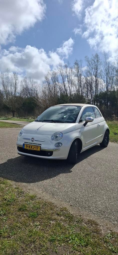 Fiat 500C 0.9 85pk Turbo Twinair 2013 Wit, Auto's, Fiat, Particulier, 500C, Airbags, Airconditioning, Bluetooth, Isofix, Lederen bekleding