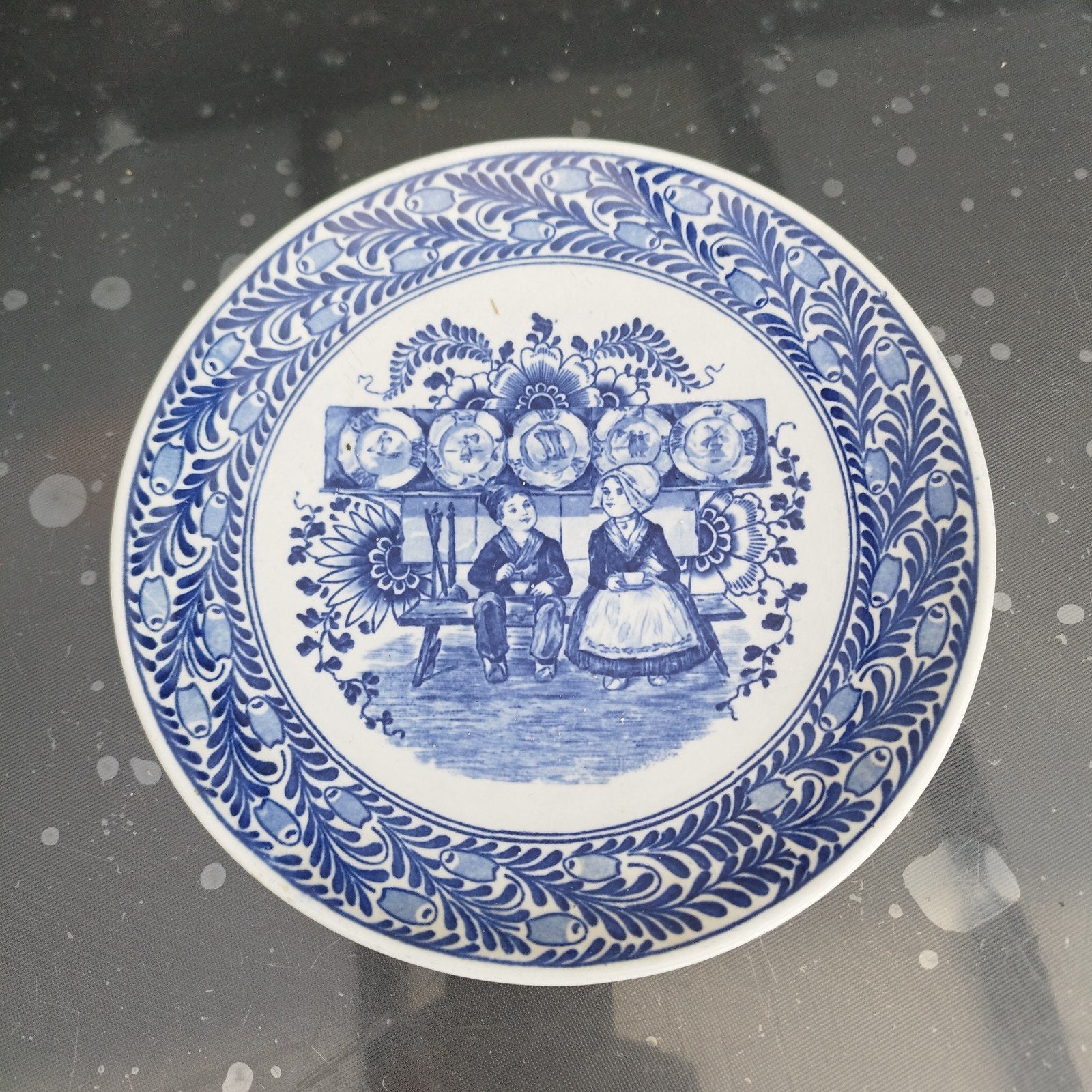 Delfts blauw wandbord Petrus Regout Maastricht, Ophalen