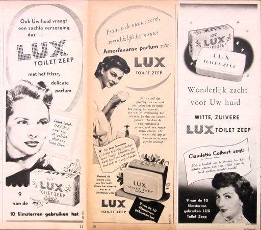 5 vintage advertenties reclames Lux zeep 1950 beauty, Verzamelen, Ophalen of Verzenden, Gebruikt, Overige typen