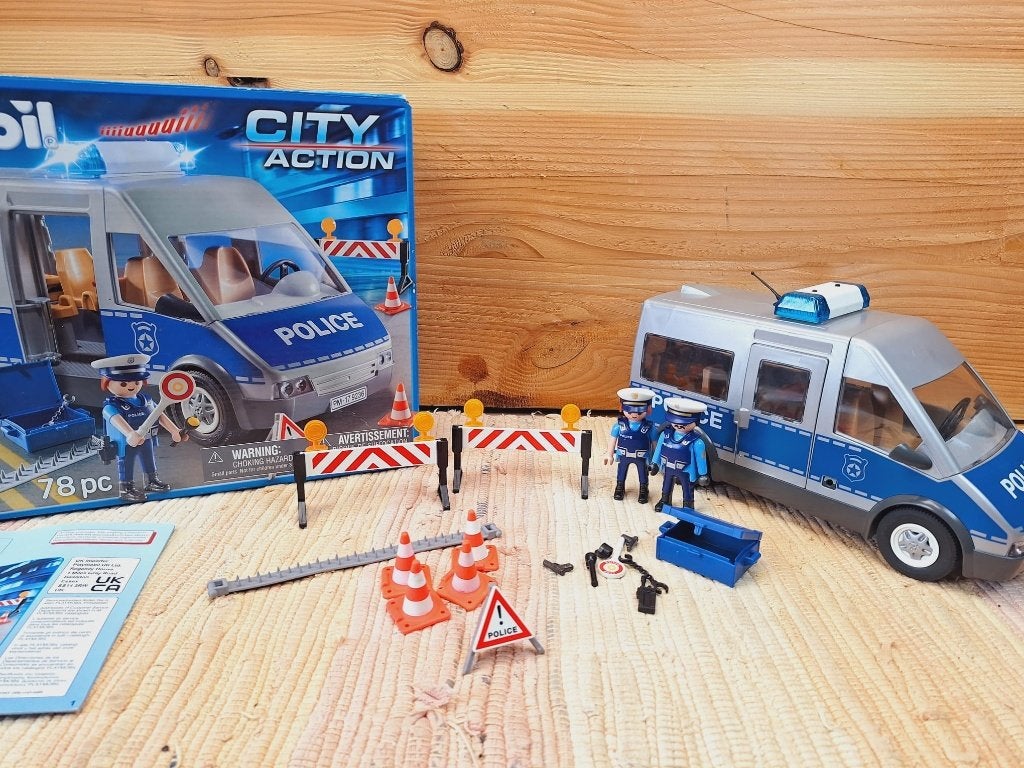 Playmobil politiecombi 9236, Ophalen of Verzenden, Zo goed als nieuw, Complete set