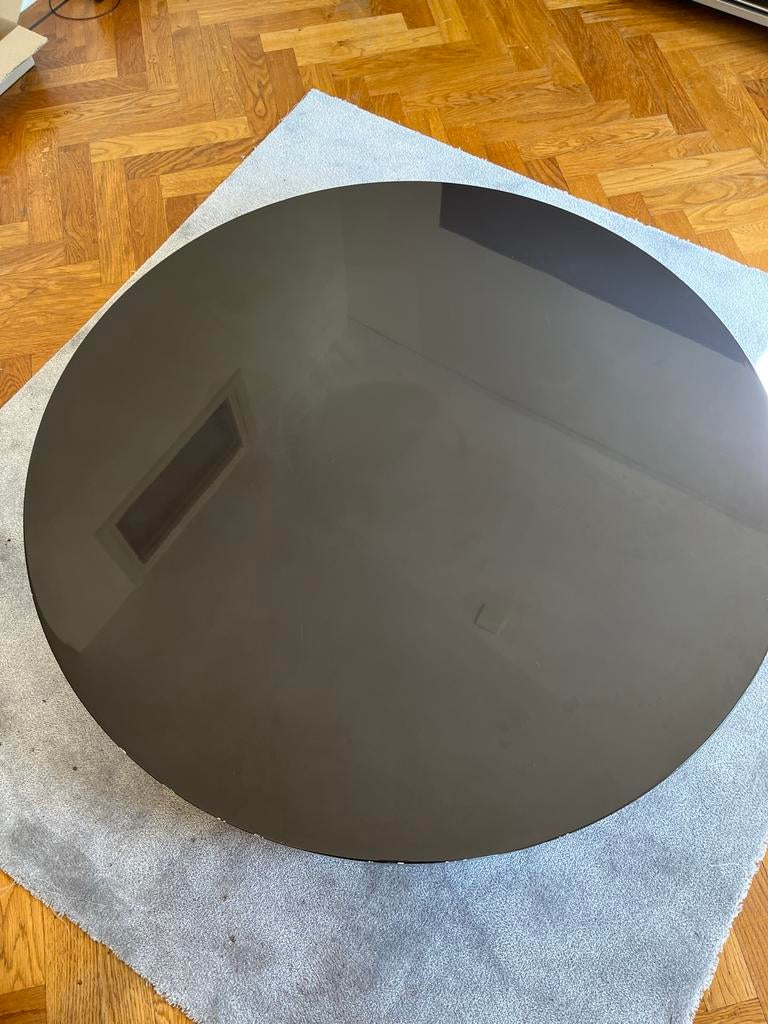 Gratis Salontafel Natuzzi - Bruin - Rond, Ø110cm, 20cm hoog, Huis en Inrichting, Tafels | Salontafels, Ophalen, Overige materialen