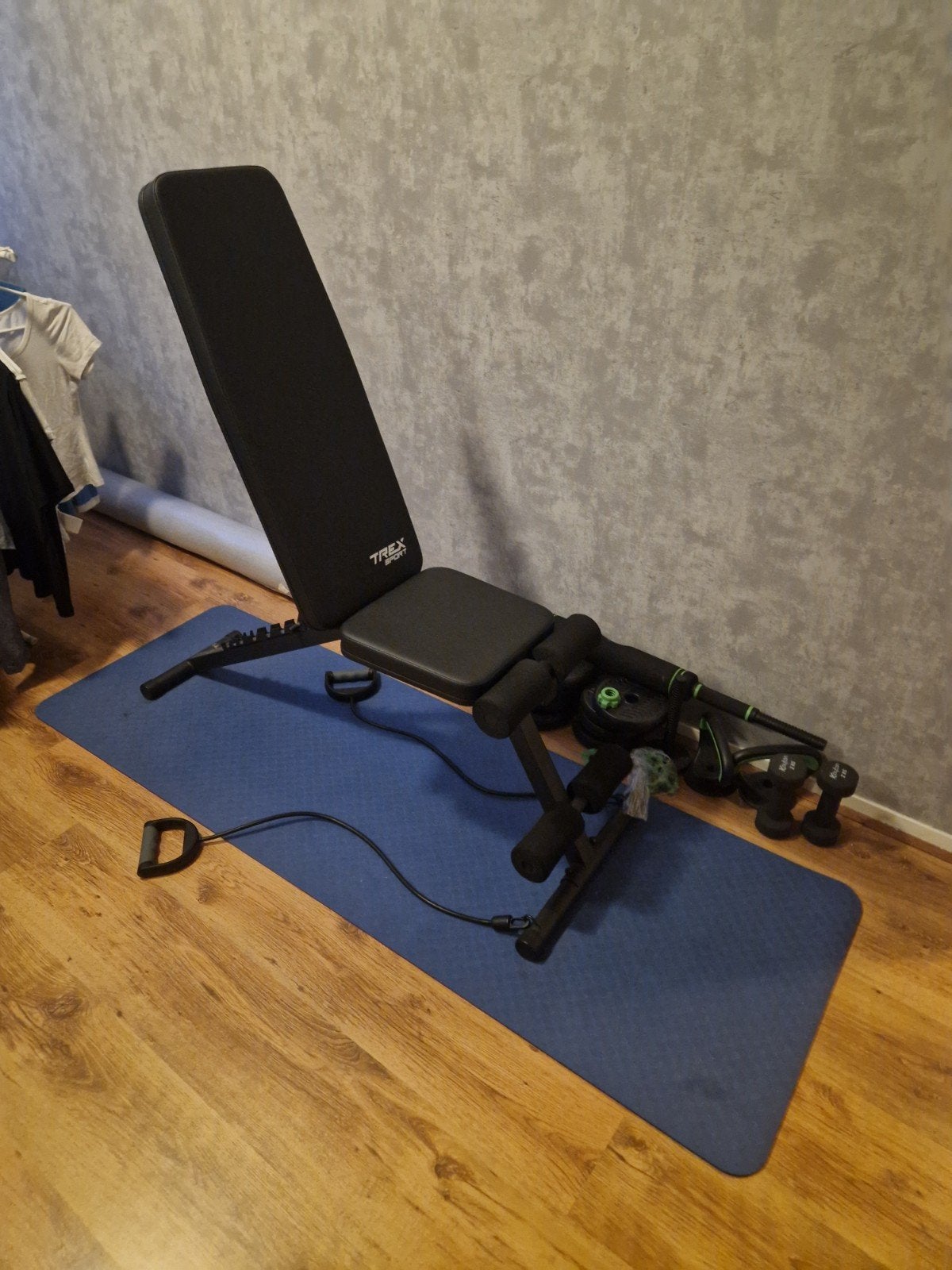 Sportbank met dumbels, Ophalen, Zo goed als nieuw, Dumbbell