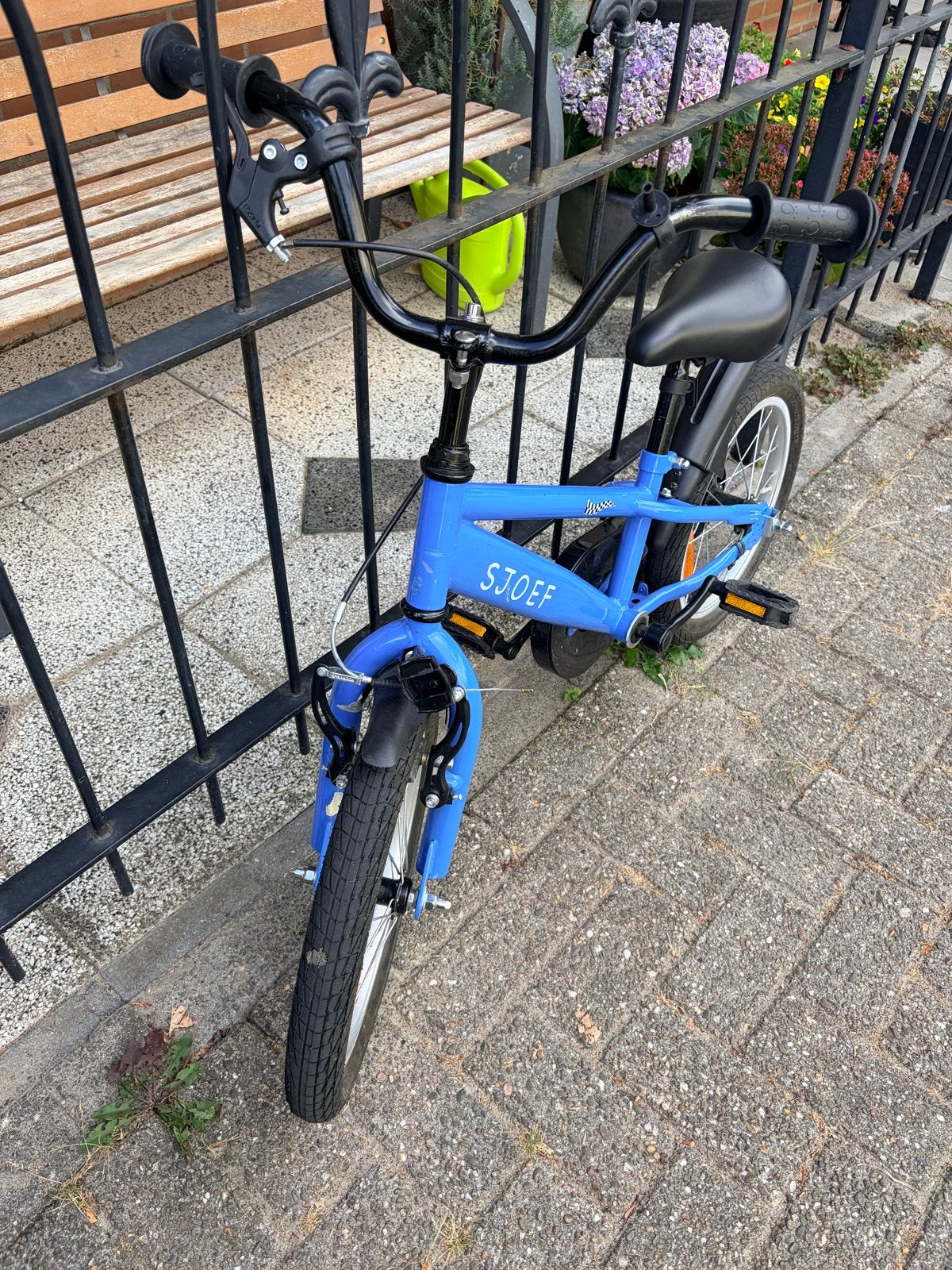 SJOEF Kinderfiets - Blauw, 16 inch, Ophalen, Zijwieltjes, Velgrem, 16 tot 20 inch
