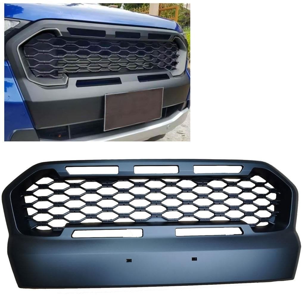 Honingraat Radiator Grill Zwart Black Look Voor Ford Ranger