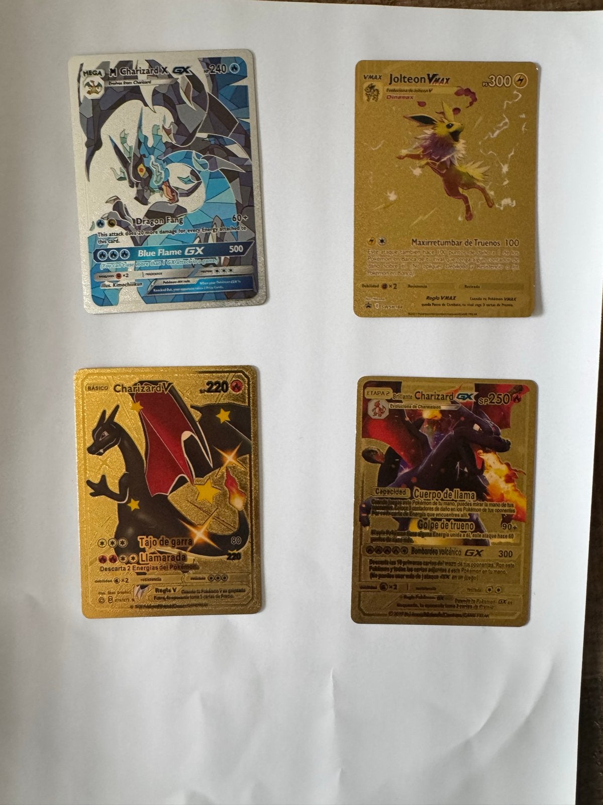 Pokémon Kaarten Set: Charizard & Jolteon VMAX/GX, Ophalen of Verzenden, Gebruikt, Meerdere kaarten