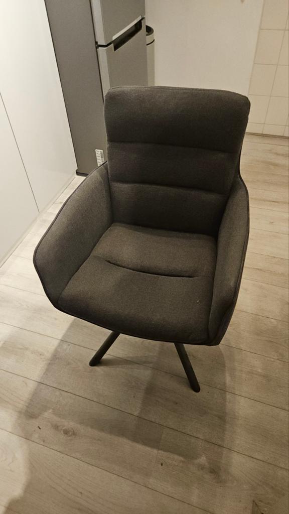 Drie eetkamer stoelen antraciet draaibaar per stoel € 90, Ophalen, Overige kleuren, Drie, Zo goed als nieuw
