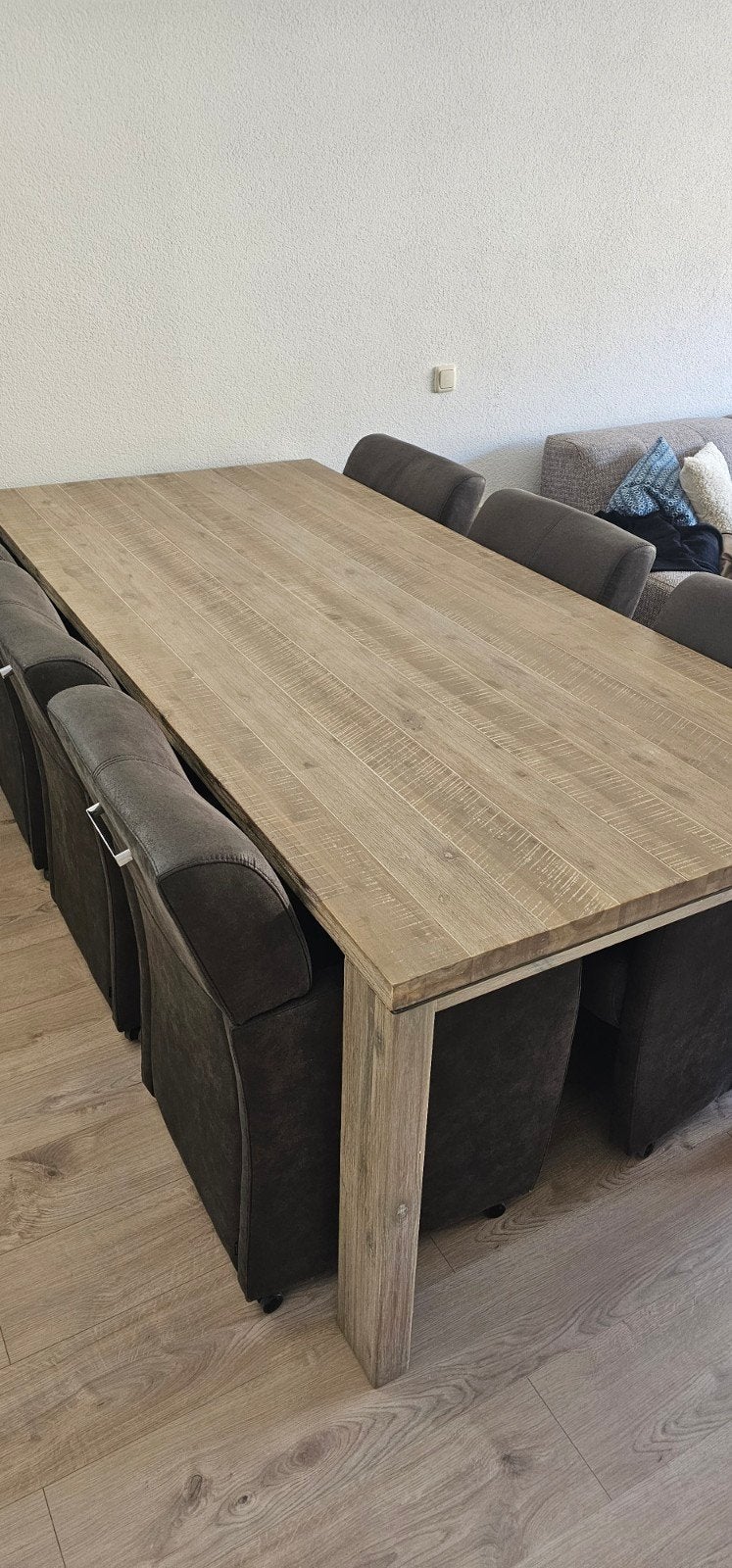 Eettafel 220x100, Ophalen, 100 tot 150 cm, 200 cm of meer, Zo goed als nieuw