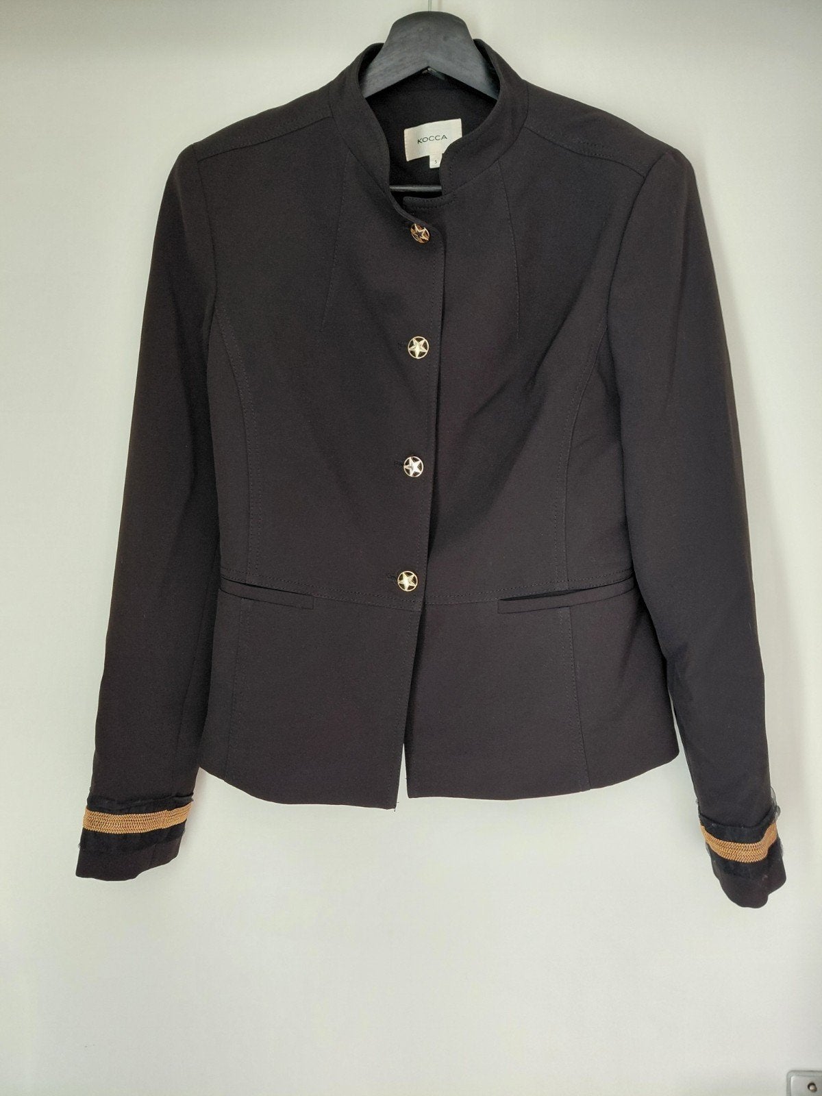 Kocca Zwart Jasje met Gouden Details - Maat S, Kleding | Dames, Zwart, Kocca, Ophalen of Verzenden, Zo goed als nieuw