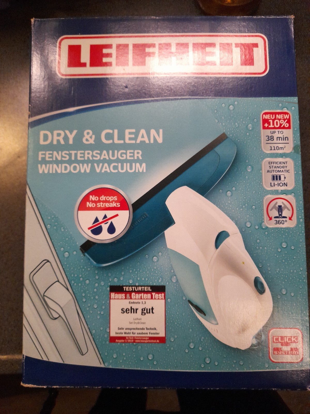 Leifheit Dry & Clean Vensterreiniger - Nieuwstaat, Overige merken, Draadloos, Nieuw, Ophalen of Verzenden