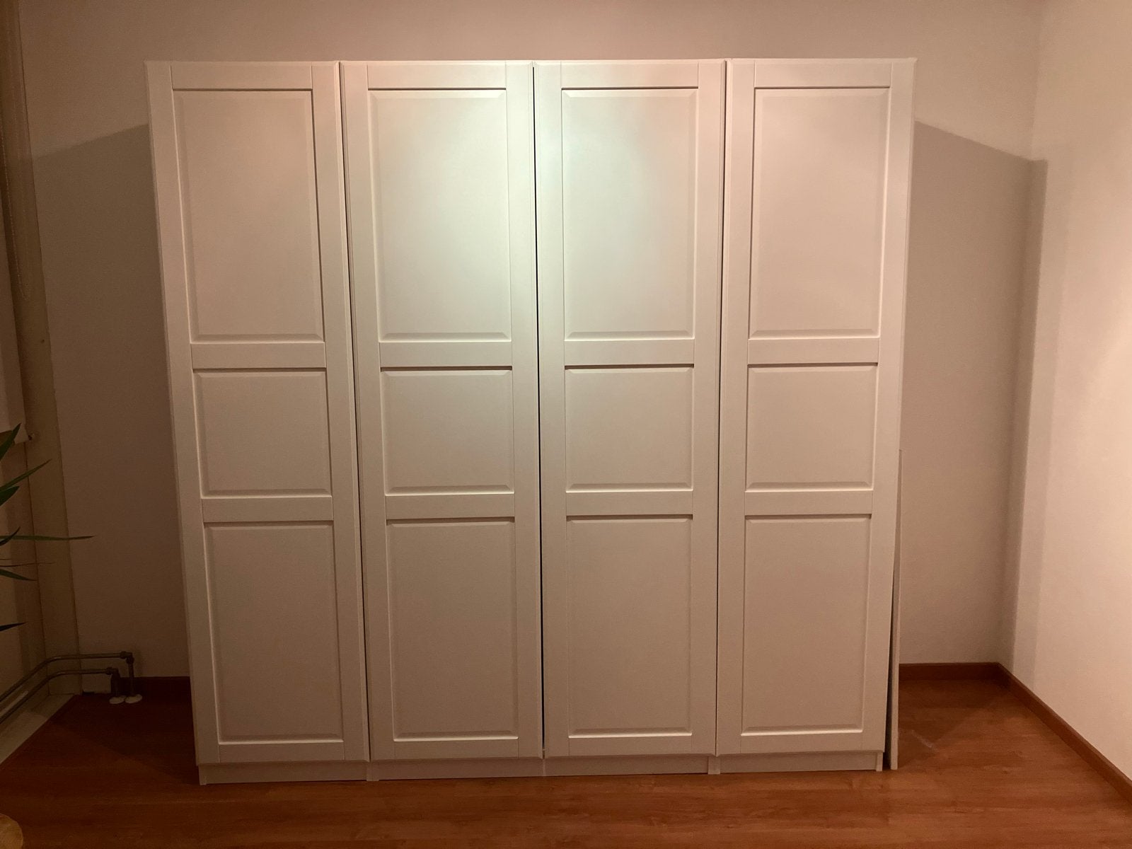 IKEA PAX kledingkast wit 200x58x201, Ophalen, Gebruikt, 200 cm of meer, Met lade(s)