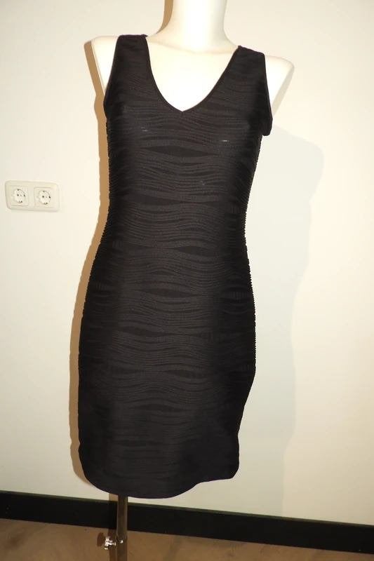 Joseph Ribkoff stretch jurk zwart golvend werk stof mt M, Maat 38/40 (M), Verzenden, Zwart, Joseph Ribkoff