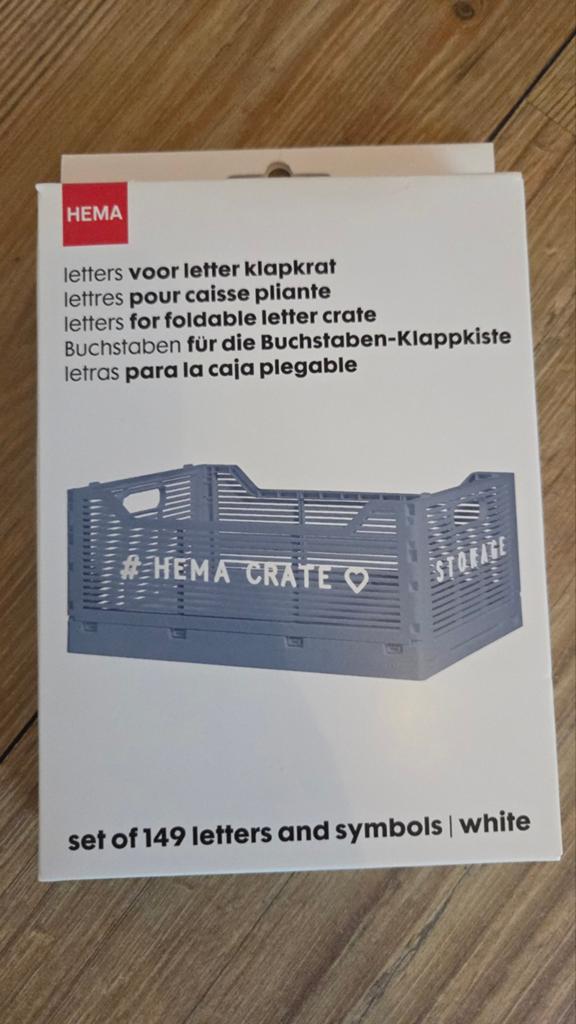 Letters voor klapkrat - Hema - Nieuw in de doos, Ophalen, Nieuw, Hema