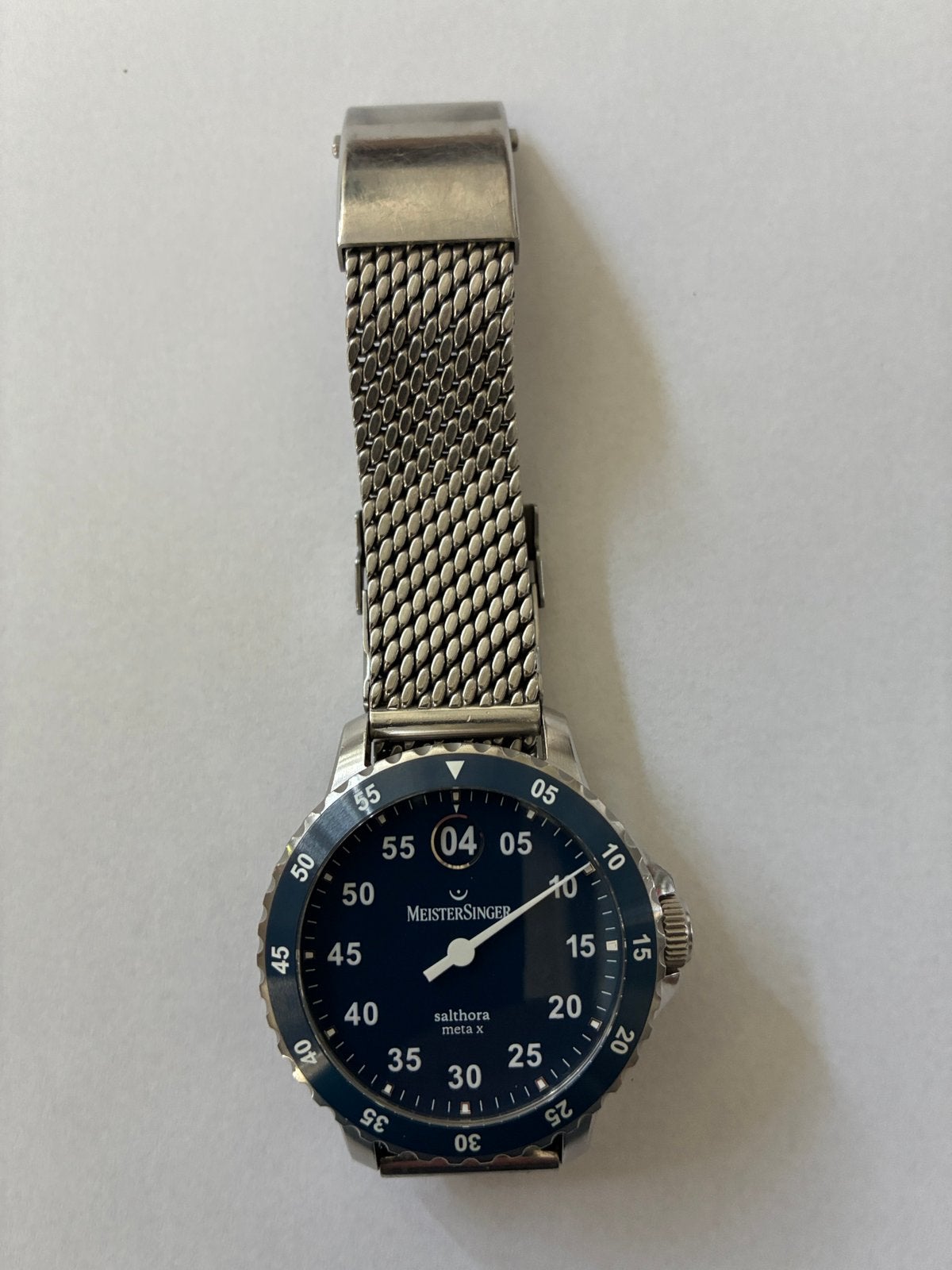 Meistersinger salthora meta x, Staal, Polshorloge, Overige materialen, Zo goed als nieuw