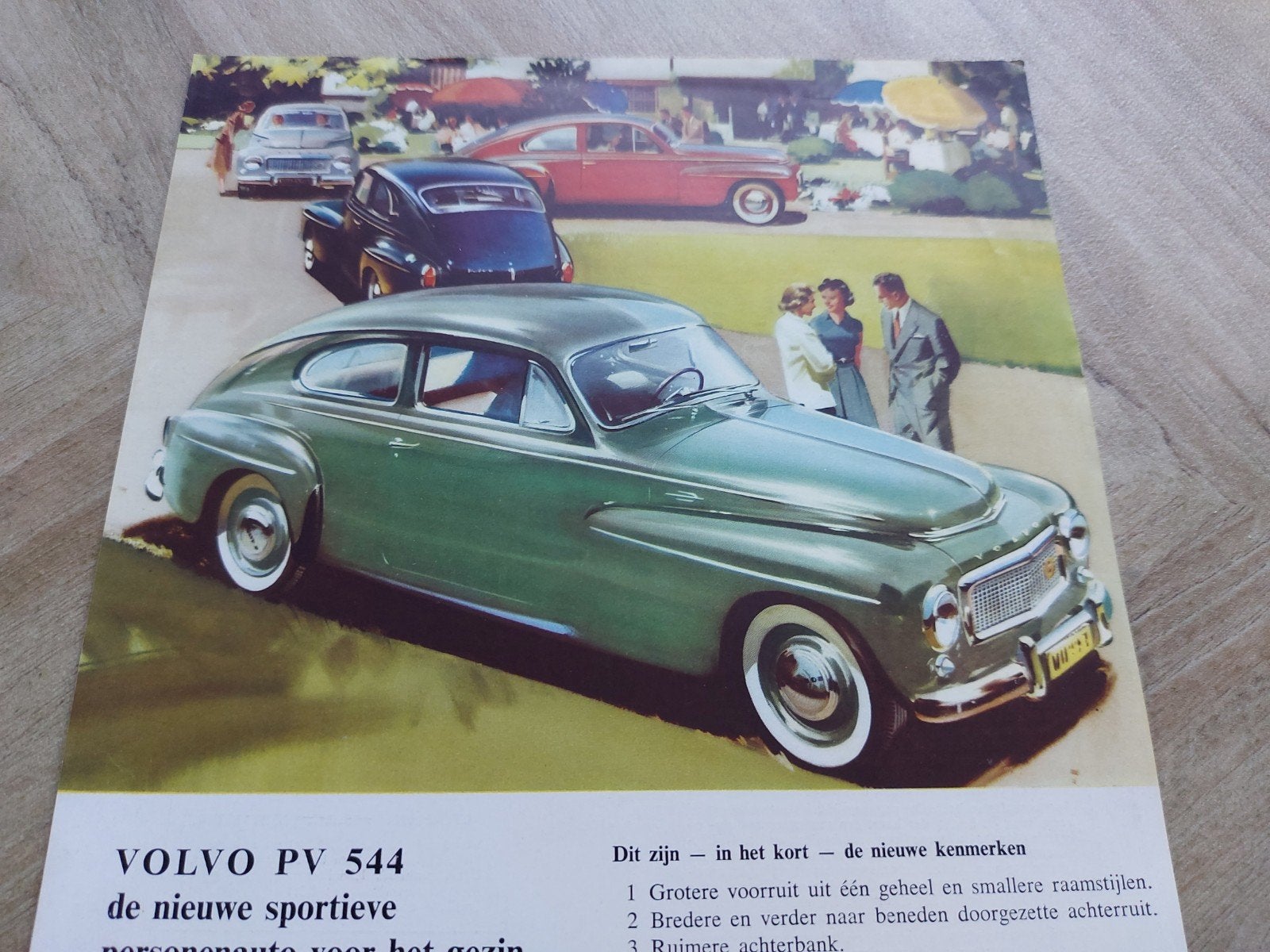 1959 Volvo PV 544 folder sheet NL, Boeken, Auto's | Folders en Tijdschriften, Ophalen of Verzenden, Zo goed als nieuw, Volvo