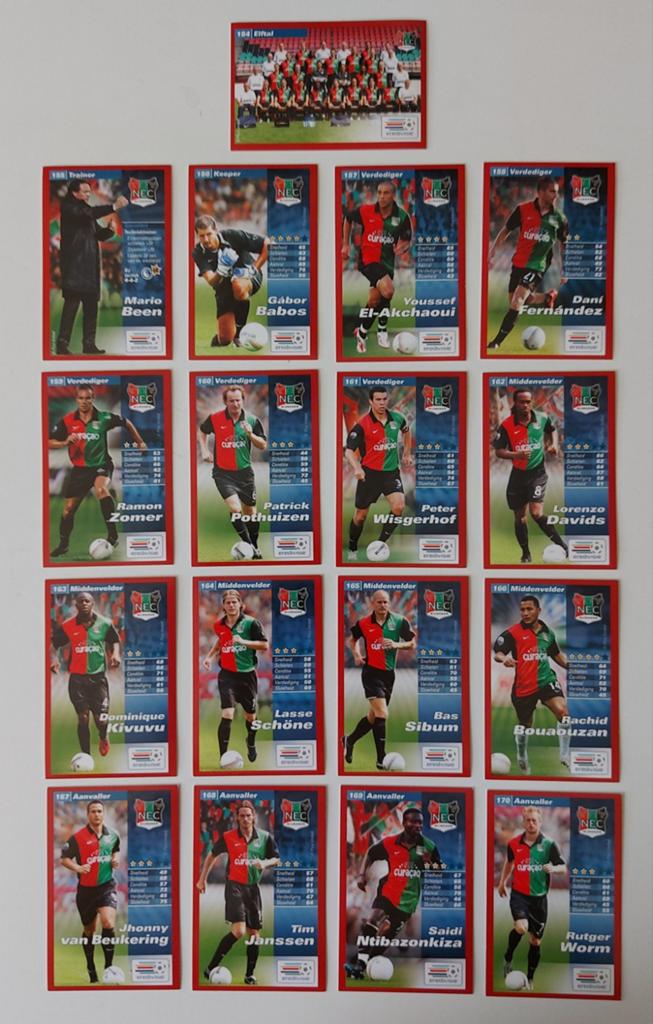 NEC Nijmegen World Of Soccer stickercards 2008-09, Verzenden, Zo goed als nieuw