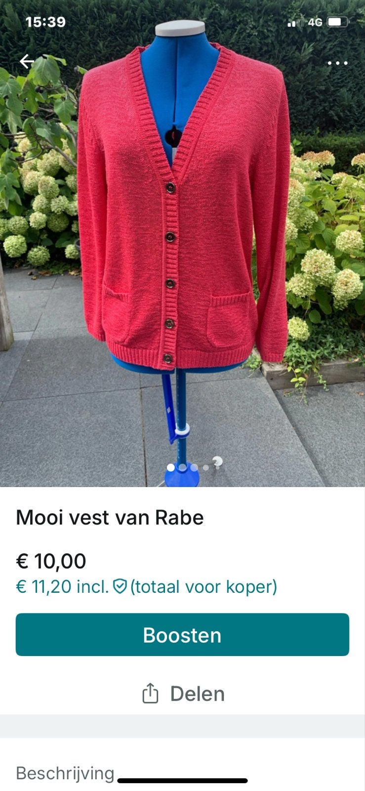 Rabe rood vest maat 42, Kleding | Dames, Verzenden, Gedragen, Maat 42/44 (L), Rood