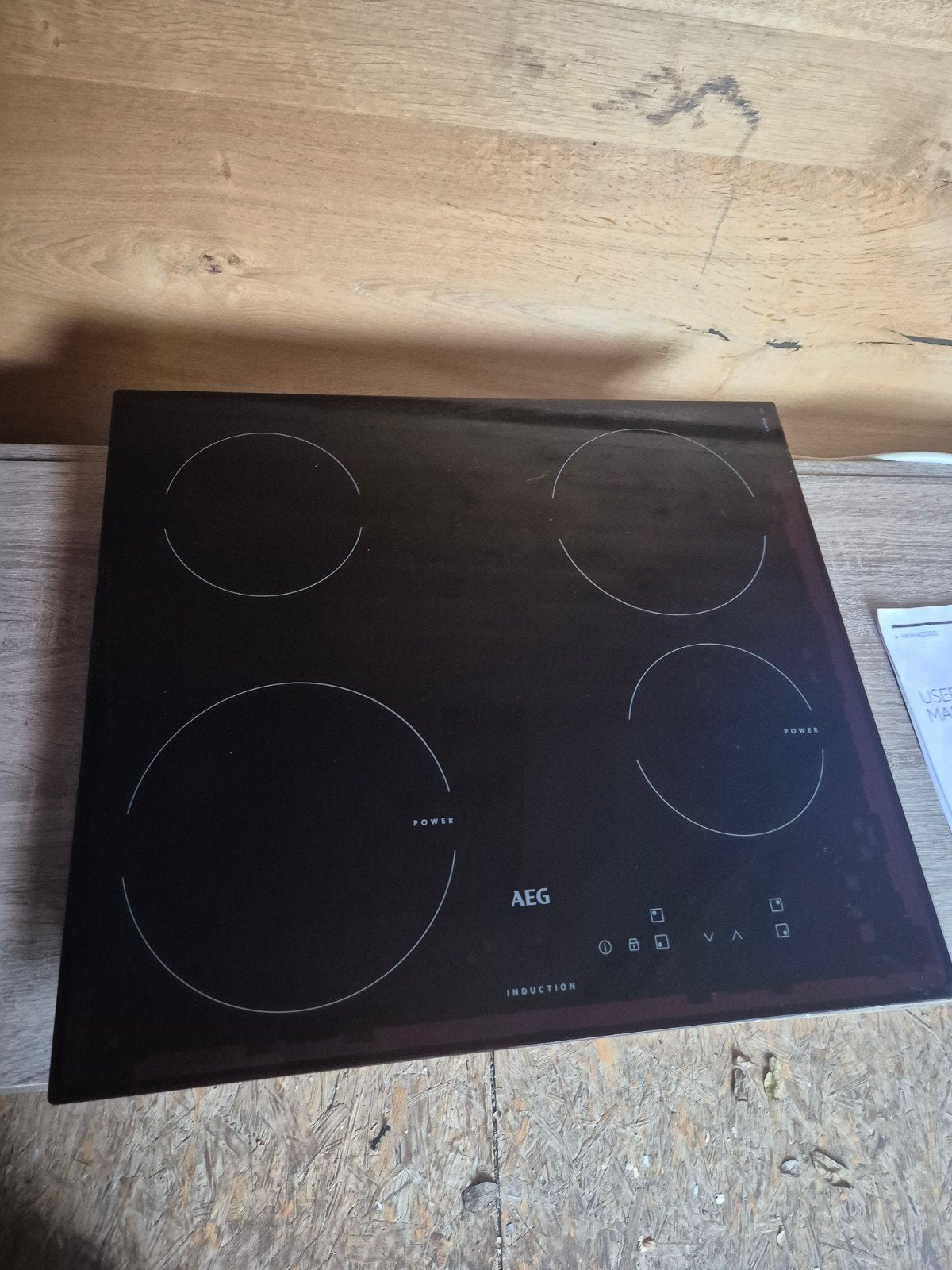AEG HK604200IB Inductie Kookplaat - Zwart, Witgoed en Apparatuur, Kookplaten, Gebruikt, Inbouw, Inductie, 4 kookzones