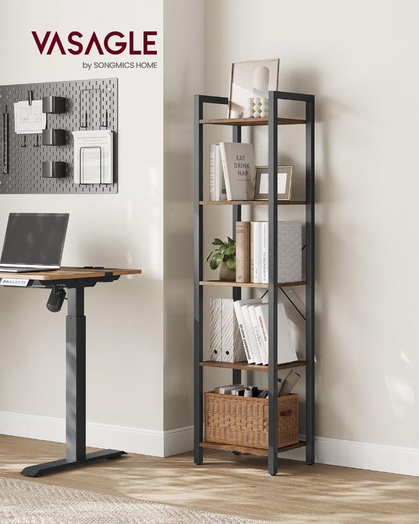 Boekenkast-Opbergrek met 5 niveaus-40 x 30 x 153 cm, Ophalen of Verzenden, Zo goed als nieuw